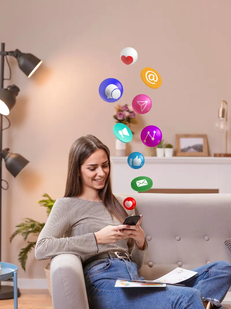 Social media marketing concept for marketing with applications